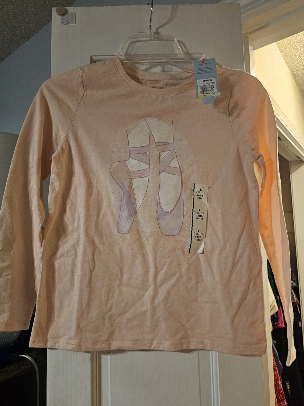 4/$25 Cat & Jack Pink Ballet Slippers Long Sleeve Shirt